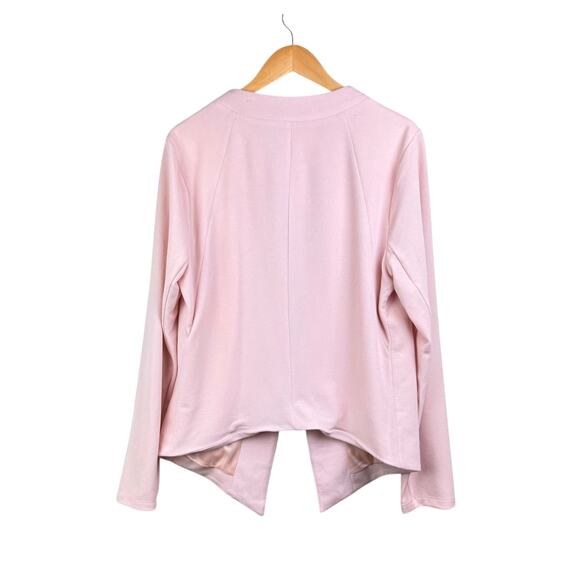 BCBGeneration NWT Pastel Pink Open Front Collarless Textured Blazer Jacket - Picture 9 of 15